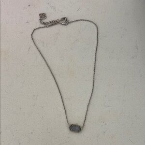 Elegant Silver Necklace with Blue Stone